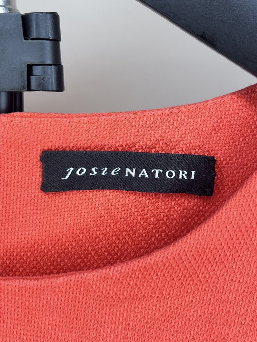 'Josie Natori' Orange Cotton Blend Sleeveless Sheath Dress - Size 6 - Picture 6 of 7